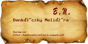 Benkóczky Melióra névjegykártya